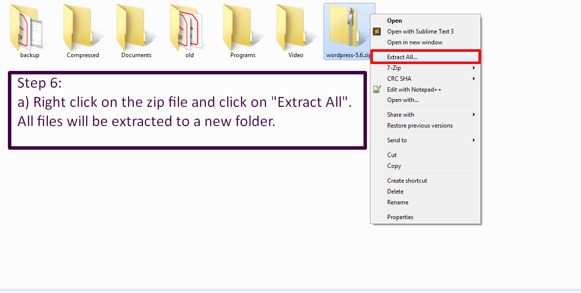 extract zip file in cPanel