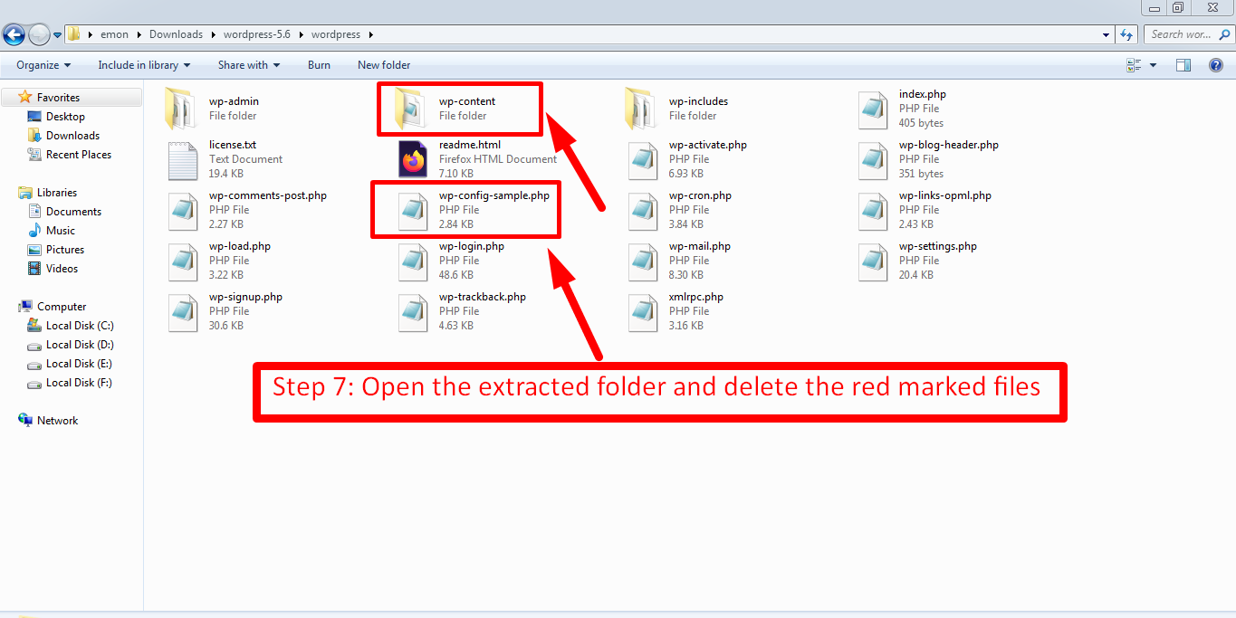 sorting files to upgrade WordPress manually in cPanel