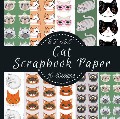 Cat scrapbook paper