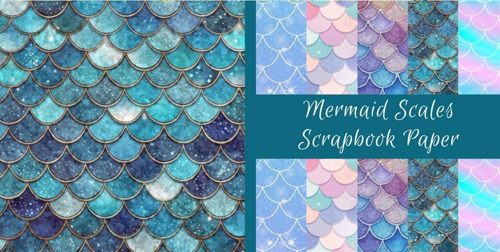 mermaid scrapbook paper