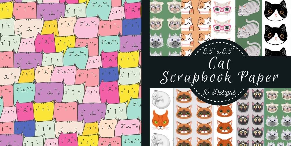 cat scrapbook paper