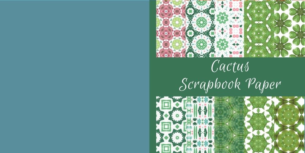 cactus scrapbook paper