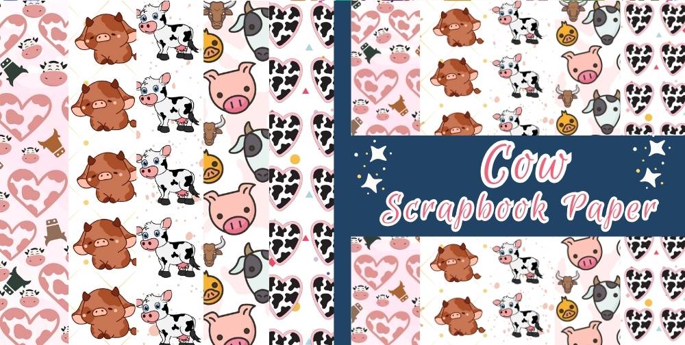 cow scrapbook paper