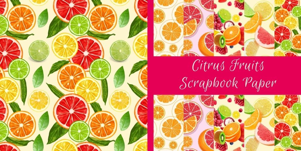 citrus scrapbook paper