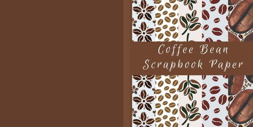 coffee bean scrapbook paper
