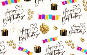 happy birthday scrapbook paper